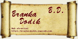 Branka Dodik vizit kartica